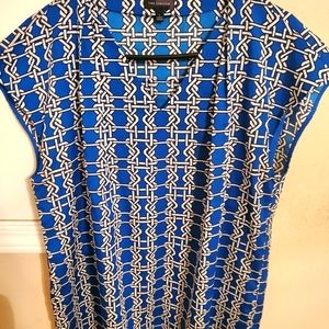 Blue and white XL patterned The Limited Blouse